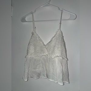 Ocean Drive White Lace Flowy Top